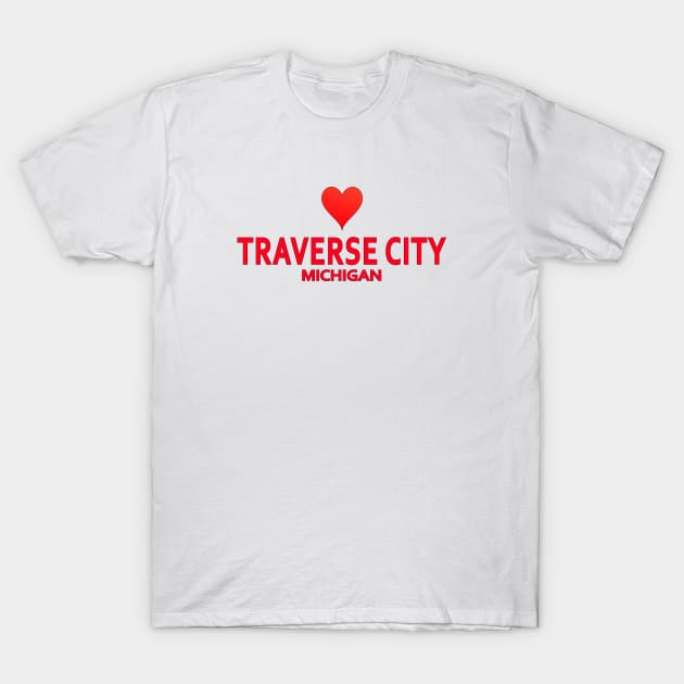 Traverse City Michigan T-Shirt by SeattleDesignCompany